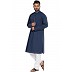 Designer Cotton kurta-Pyjama set- Navy Blue Designer Cotton kurta-Pyjama set- Navy Blue